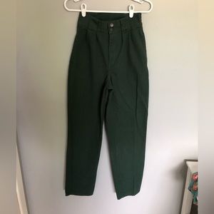 Lucy &Yak (Old Fit) Organic Cotton High Rise Jeans Size 26L Green